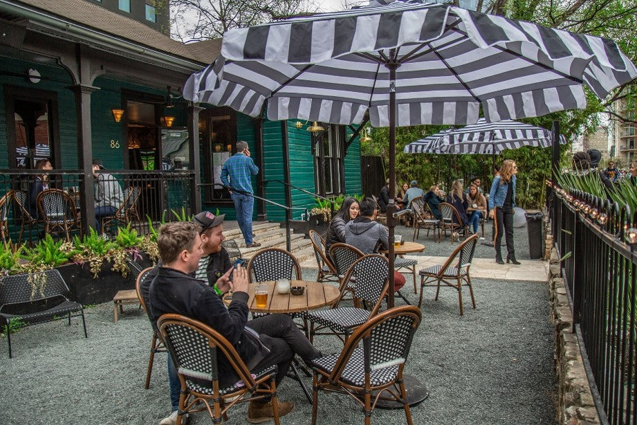 The bar on Rainey Street in Austin where street cat Augustine lived for nearly 15 years under a bar